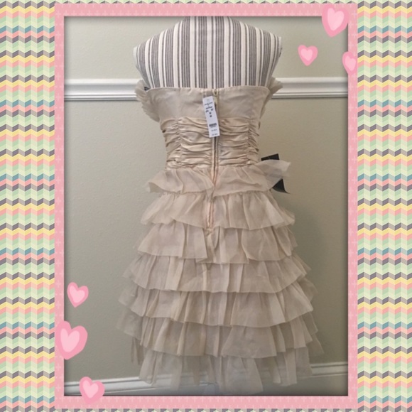 New 😍Cream Glam BeBe Dress👸💕 - Picture 2 of 3